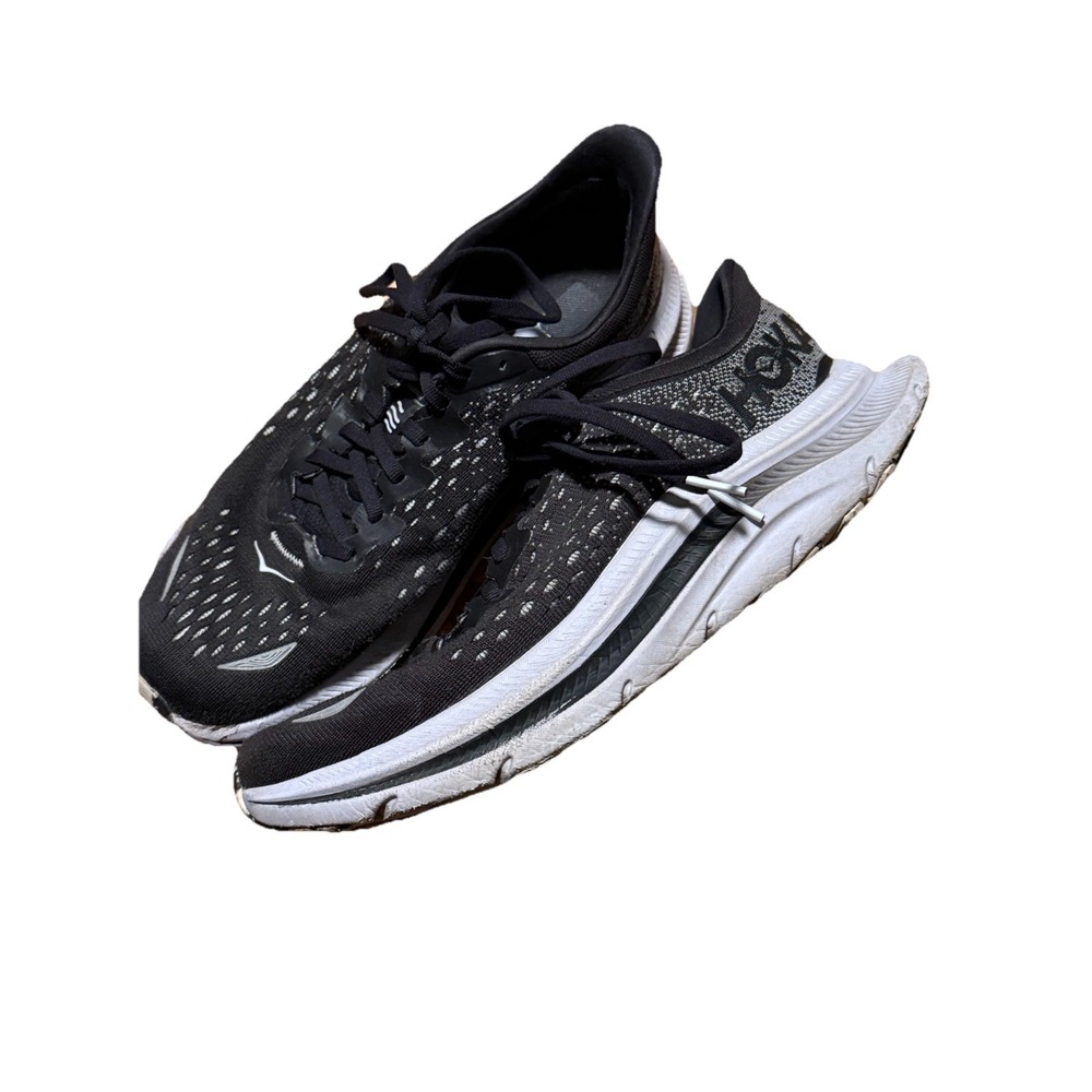 Hoka Kawana Women's 8.5 B Black White Running Comfort‎ Shoes